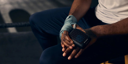 Man using palm cooling for performance